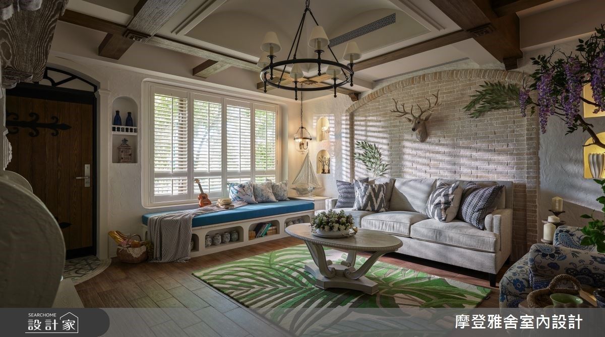 起家厝蛻變地中海透天別墅！改造後的  80坪老屋有鄉村風休憩客廳與異國...