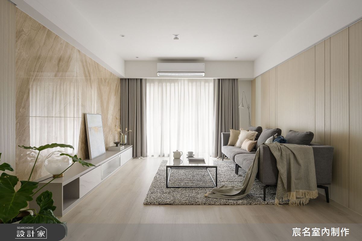 輕淺色調建構簡約空間，35坪中古屋的再生術