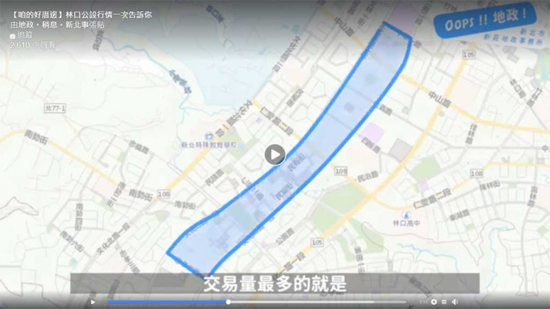 林口交易最熱地段  「中心商業區」獲官方認證