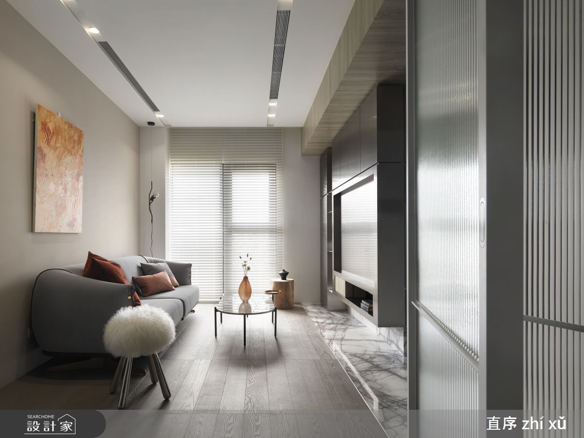文教區22坪現代宅，異材質堆疊展現剛、柔合併的精品居宅特點