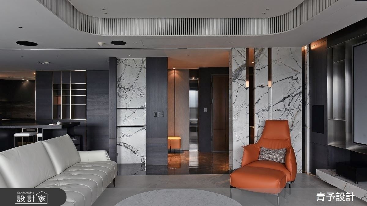 81坪中和高樓水案! 淺白石色、內斂木質交織冷冽金屬，毛胚華麗變身摩登...