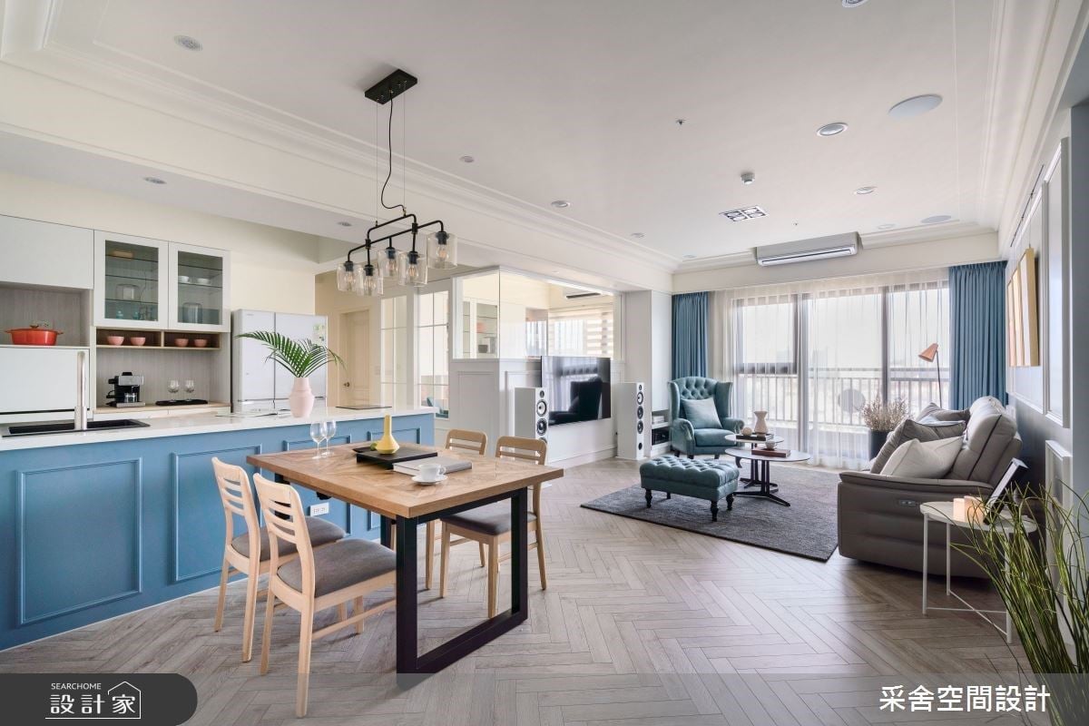 一進門就被花磚玄關驚豔！35 坪美式小豪宅，給三代人都嚮往的生活樣貌～