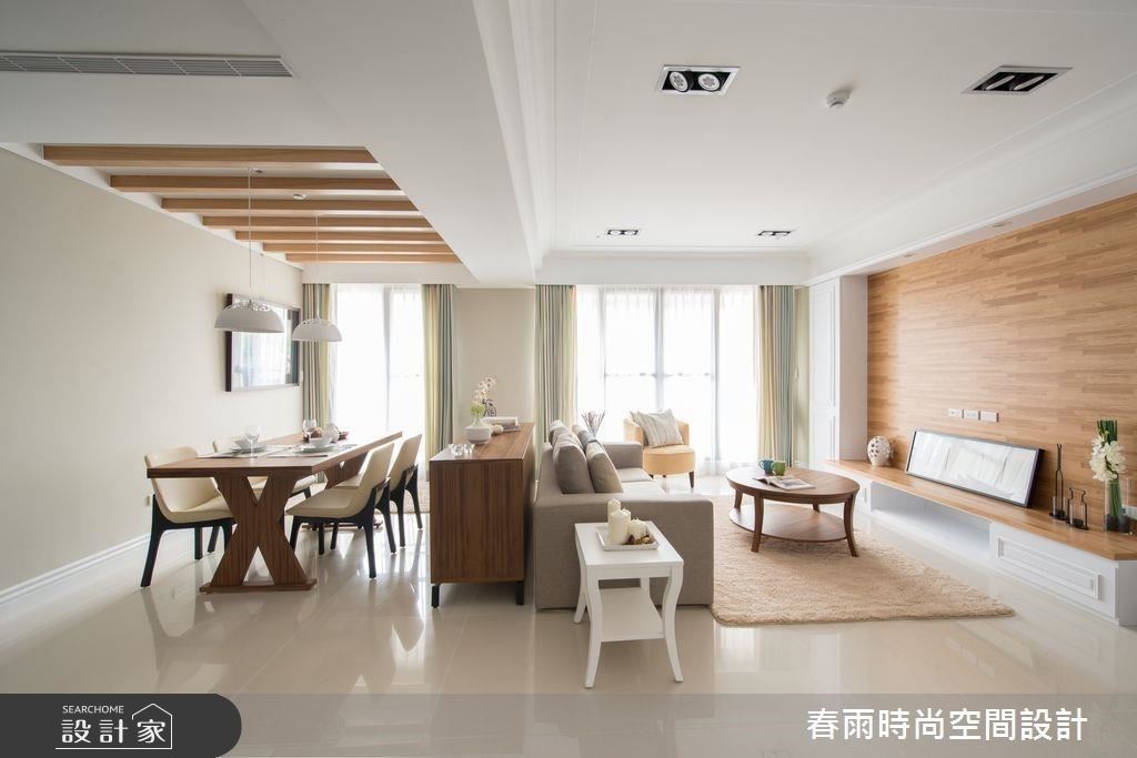 美式櫥窗裡的超紓壓和室！溫柔木質調敘寫32坪混搭風美宅