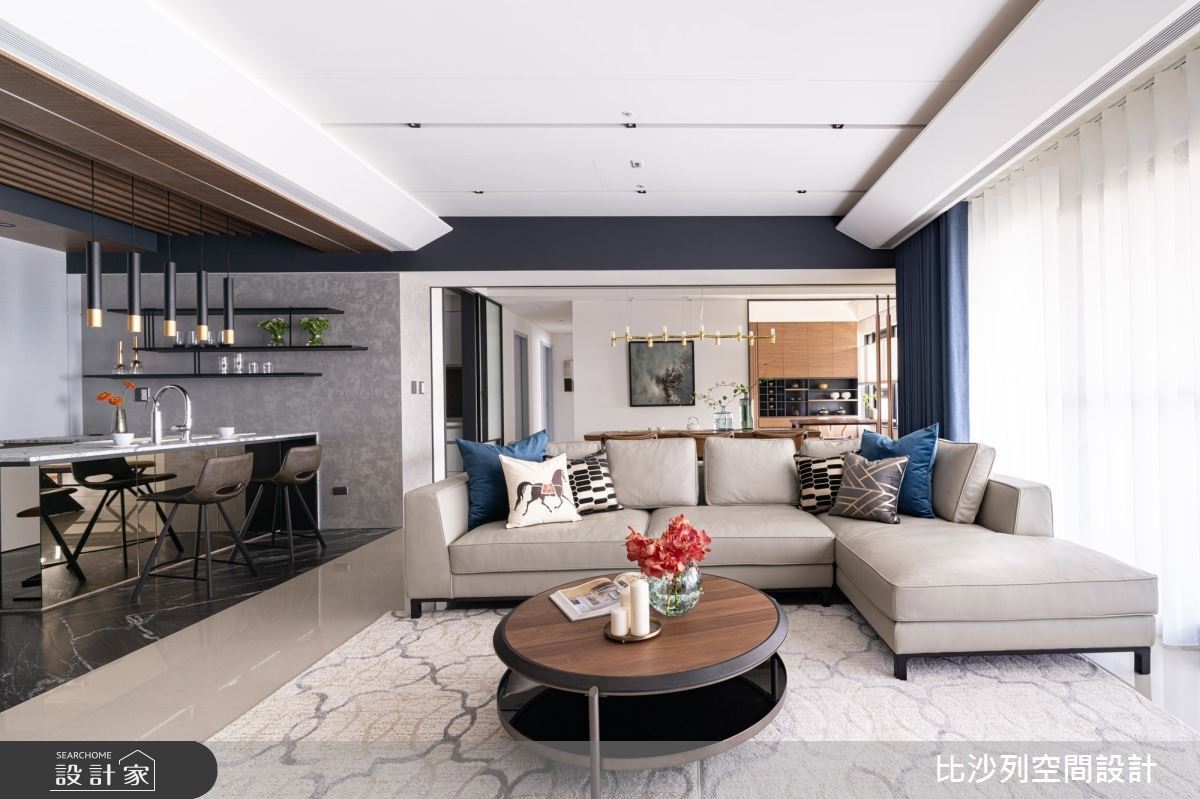 隱藏收納開啟歐美雜誌感居家！茶韻和咖啡香迴盪現代風豪宅