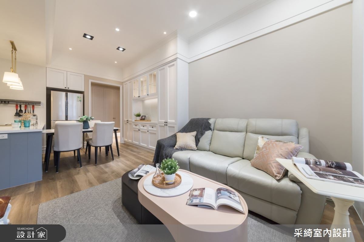 奶茶色質感美式宅！中島餐廚與滿載收納機能，共譜優雅閒適的異國戀曲