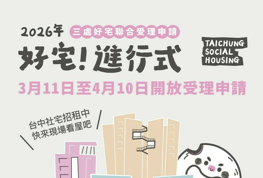 「好宅」聯合招租！南屯建功5號、太平育賢三期、烏日高鐵好宅 即日起至4...