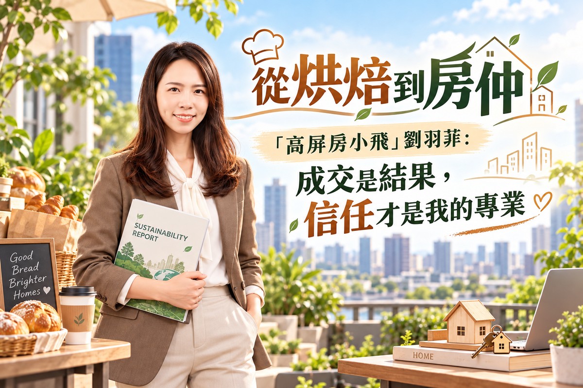 【從烘焙到房仲／「高屏房小飛」劉羽菲：成交是結果，信任才是我的專業】