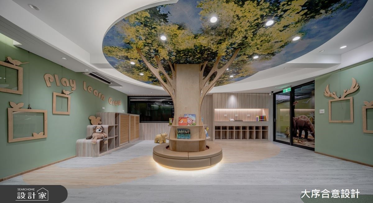以「大樹」帶領孩子成長茁壯！清新感童趣風設計，成功化解老屋的樑柱問題