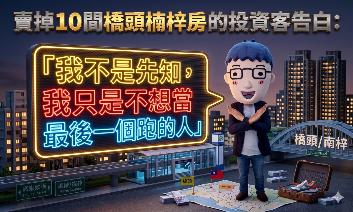 賣掉10間橋頭楠梓房的投資客告白：「我不是先知，我只是不想當最後一個...