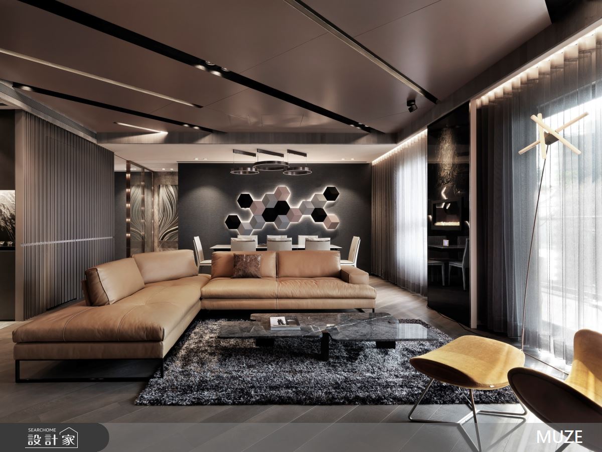 靜謐人文現代時光！掌握潑墨山水、鍍鈦與木紋比例，光影起舞時尚宅邸