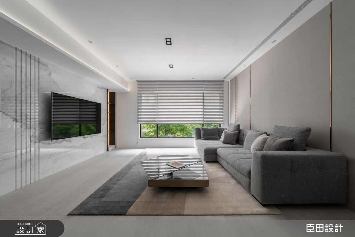 如何實現純粹的無壓感受？以綠意與留白手法，讓中古屋蛻變為沈靜現代風