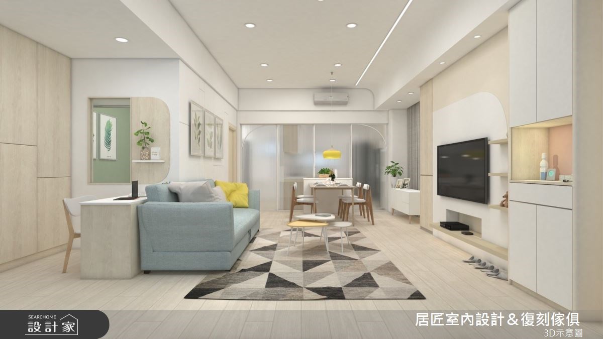 最喜歡這樣的奶茶北歐風！大改25年老透天，讓三口親子宅瀰漫暖心感受