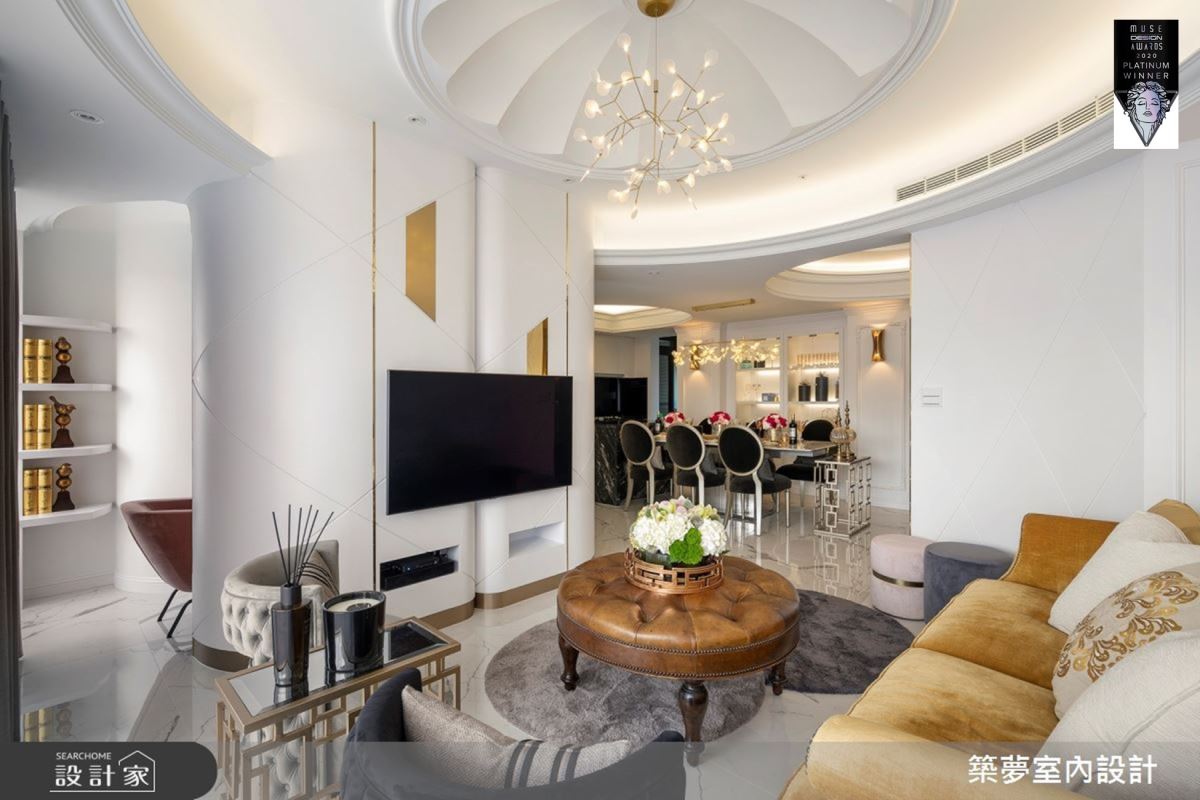 軸心圓下凝聚起三代同堂幸福景緻！築夢室內設計勇奪2020美國MUSE Design...