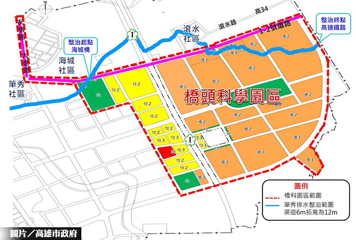 打造南部科技廊道 橋科園區防洪UP！