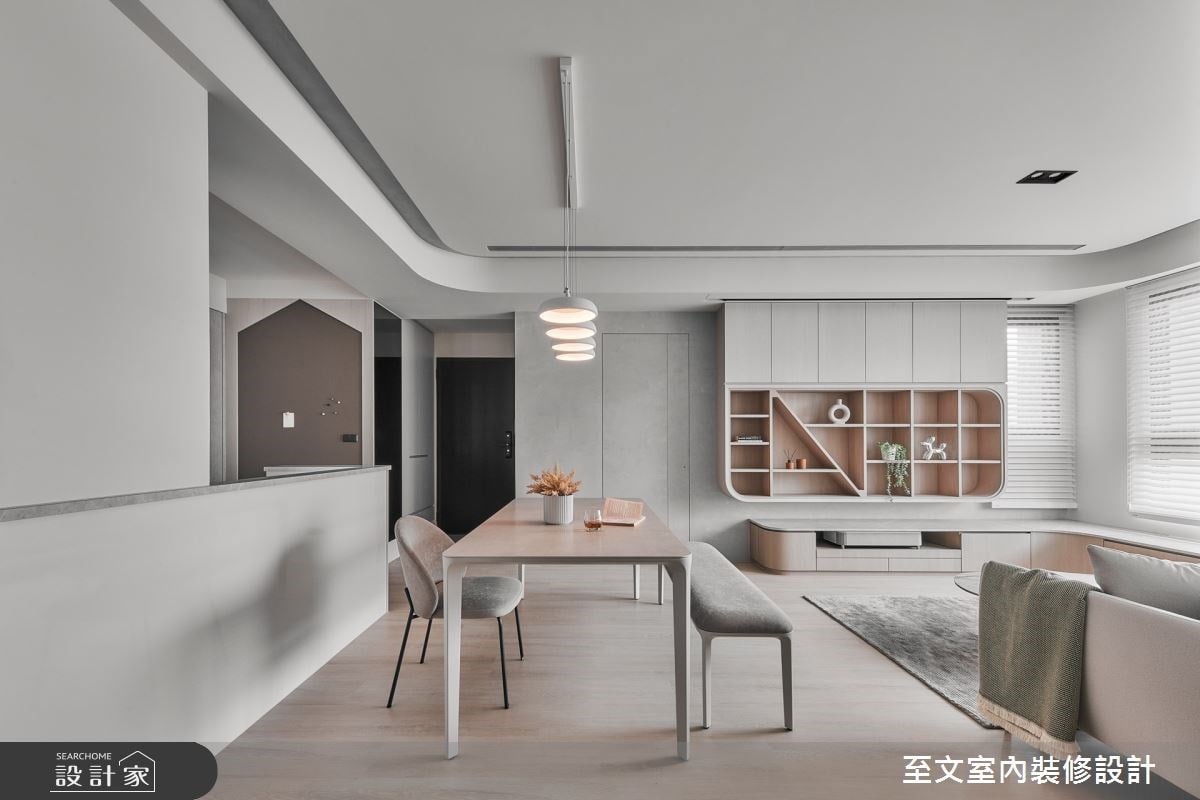 多功能閱讀區、開放式廚房都不成問題！從預售屋客變著手，打造灰調北歐...