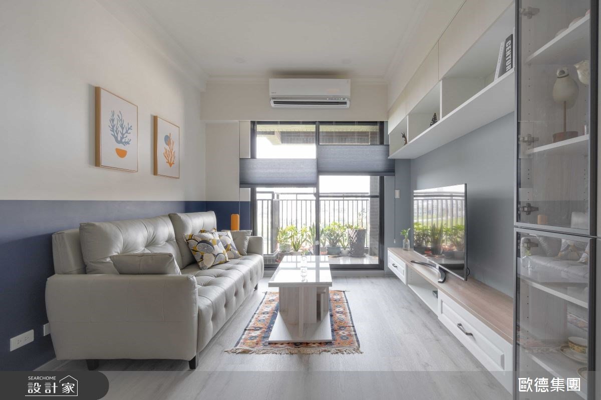 引介大海療癒力量！28坪「灰藍現代風」刻繪寧靜舒心的生活寫照