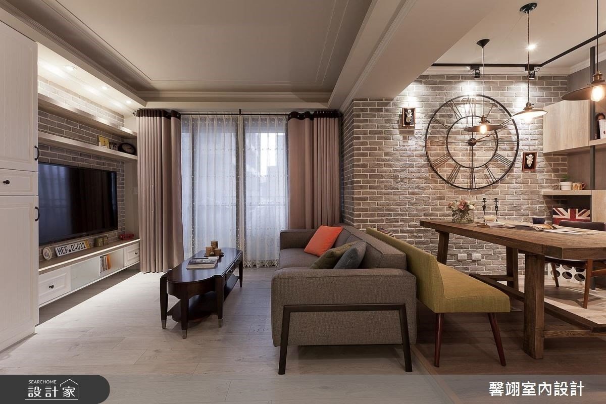 23  坪英式鄉村新婚宅！以灰調文化石、英式鑄鐵鐘，重返英國甜蜜記憶！