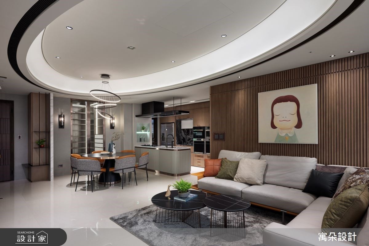 42 坪混搭風精品宅，圓弧設計打造時尚兼具空間感的居所