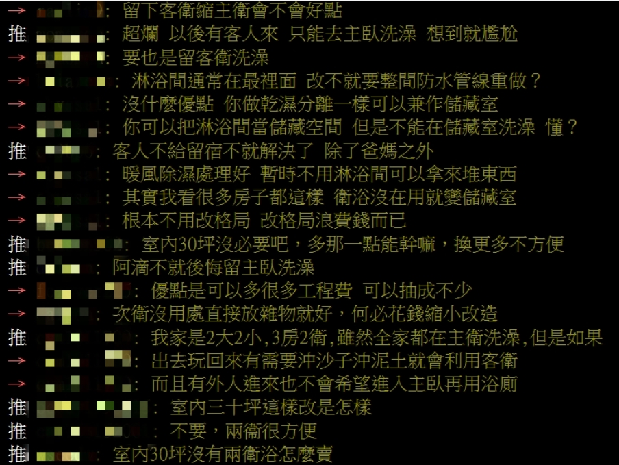 設計師喊打掉變儲藏室「2衛→1.5衛」網友全不挺：連阿滴都後悔