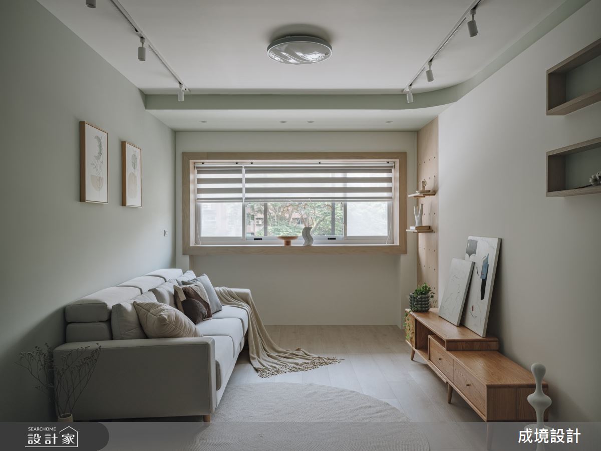 老屋變身莫蘭迪色森林感小宅，23坪也能擁有完整客餐廚及3房！
