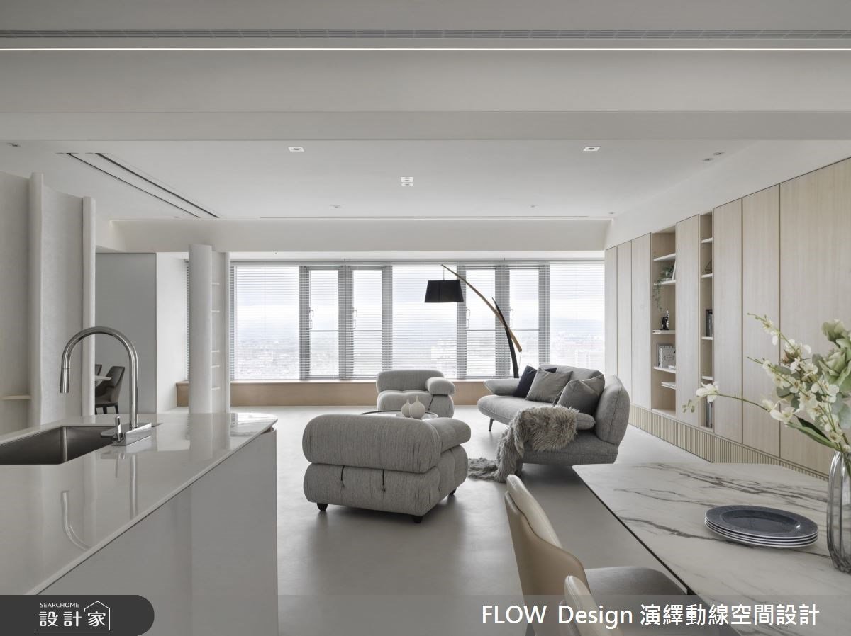 雜誌款住宅真的存在！良醫的簡約風格宅，以弧形和拱廊優化動線、雙面沙...