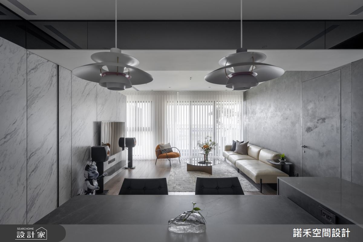 現代元素、石材與塗料交織夢想新家，讓光影一起偏翩翩起舞