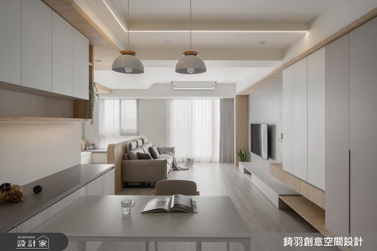 30 坪日式無印宅內外兼具！玄關美型收納＋客廳瑜伽臥榻，公私區域動線分...