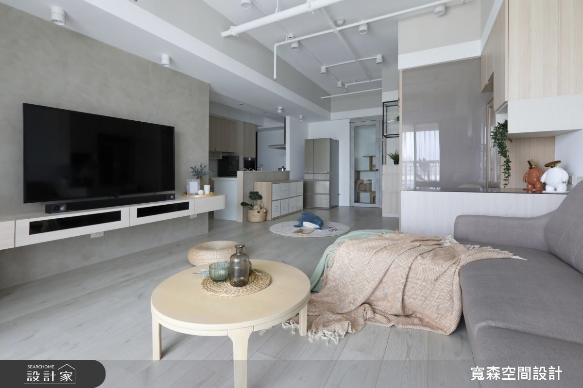 化解穿堂煞、開放廚房凝聚請感，現代北歐風創造開闊寵物親子宅