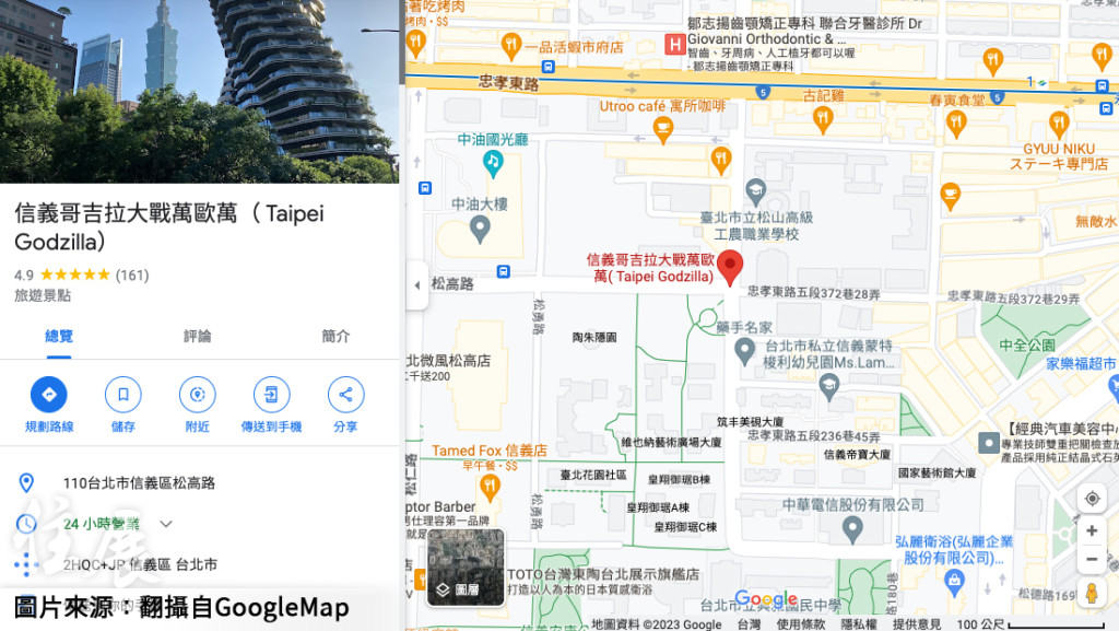 陶朱隱園成新打卡聖地 「信義哥吉拉」湧7.7萬人朝聖