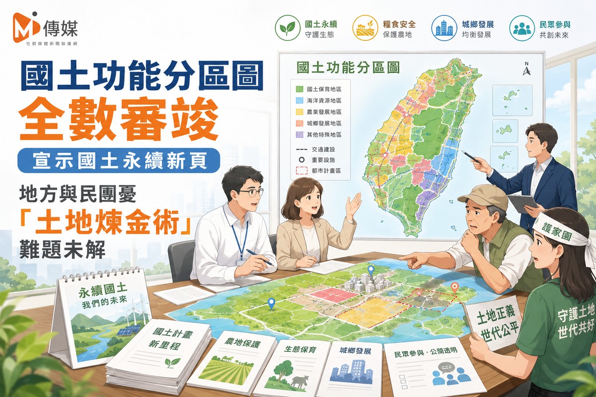 國土功能分區圖全數審竣 宣示國土永續新頁 地方與民團憂「土地煉金術」...