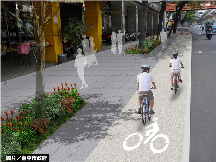 配合捷運綠線  台中市文心路人行道將拓寬 