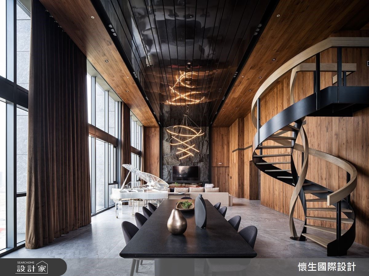 藝術旋轉梯串聯迎賓與渡假機能！千錘百鍊的人文奢華景觀豪宅設計