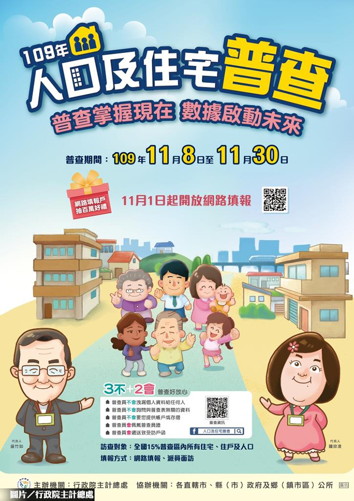 全國總動員！人口及住宅普查11月開跑