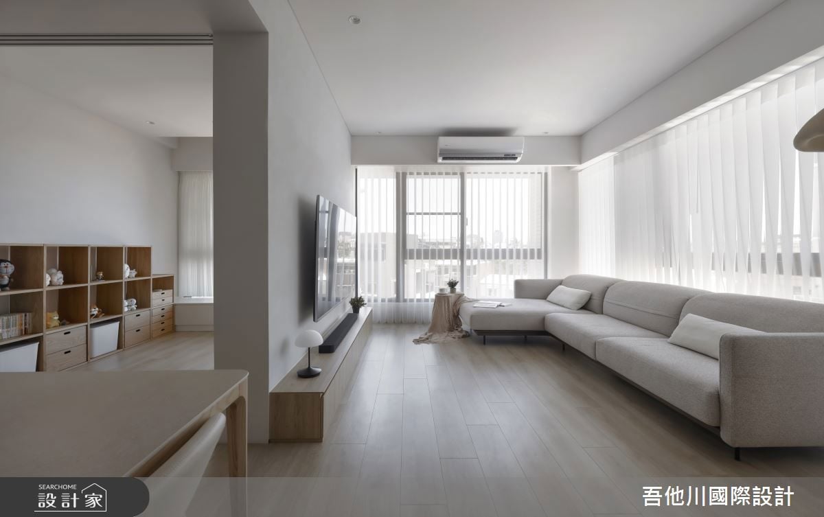 新竹室內設計爆紅推薦｜20坪3房純白美宅，光影迷人＋流暢動線收納，實現...