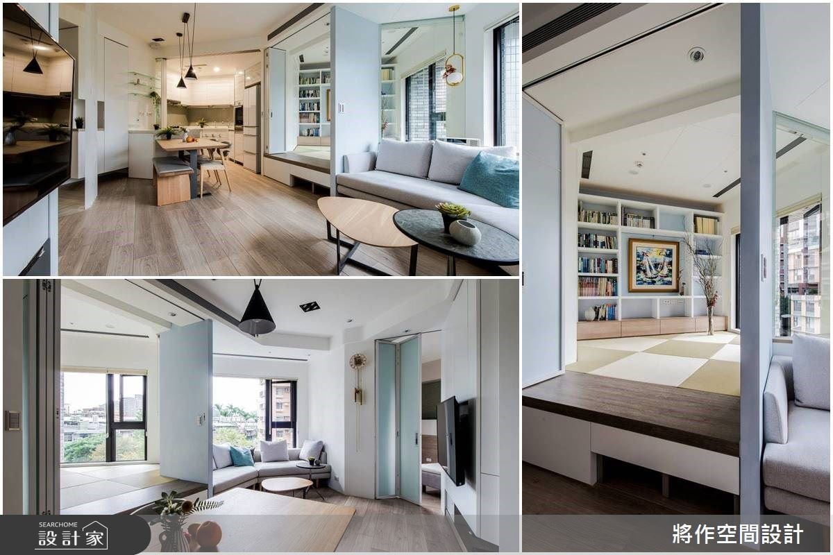 15坪小宅靠45度斜角創造雙倍大視野，中島廚房、和室臥榻、海量收納全部...