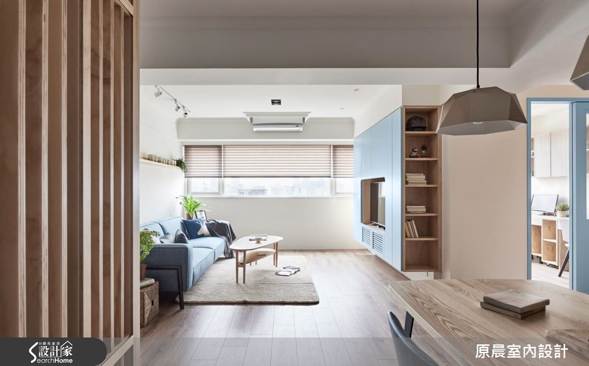 完破採光不均！ 26 坪老屋化身 baby blue 北歐度假窩！