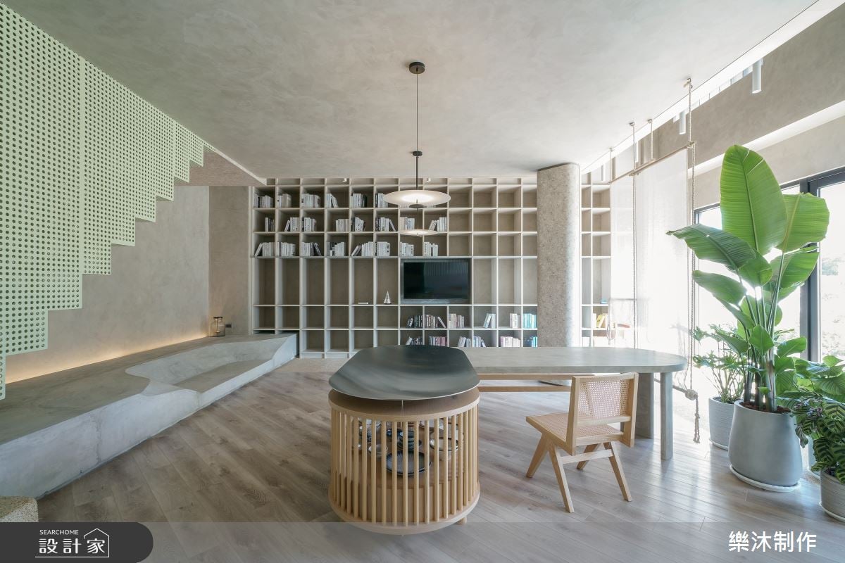 樂沐制作的新桃園辦公室真的超仙!夾層設計凸顯挑高優勢，描寫生活裡的綠...