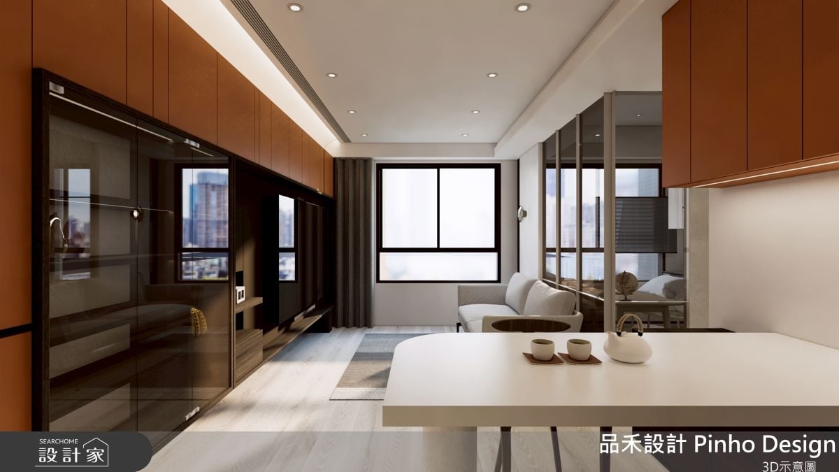 家不一定要黑白灰！38坪高端訂製私宅以愛馬仕橘點綴，讓生活變成你的形狀