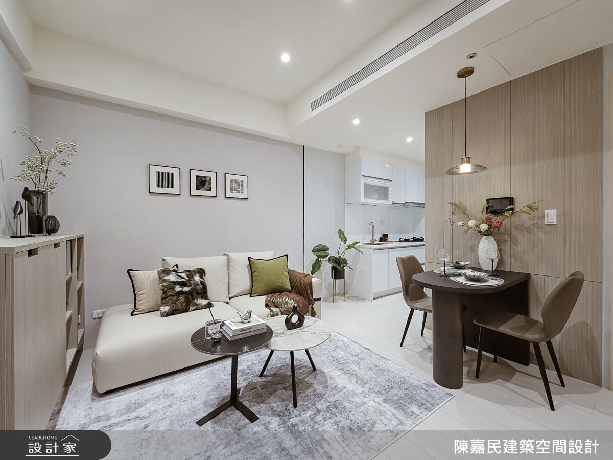 坪數有限但機能竟不缺！16.2 坪兩房兩廳混搭風小宅，以減法哲學打造超越...