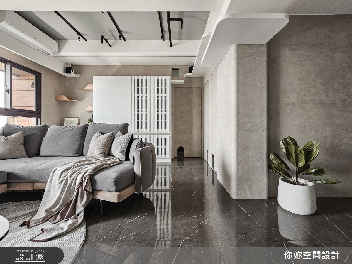 「貓咪穿梭的光影之家」──用19坪勾勒人與寵物共生的侘寂混搭宅