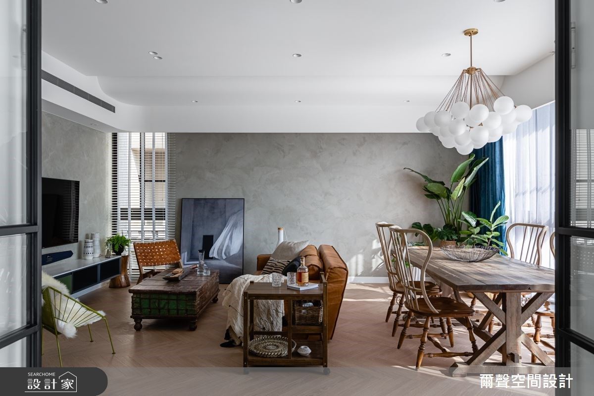 迷人的英倫紳士品味！莫蘭迪色Ｘ絕美大中島 形塑40坪新古典宅的優雅沈靜