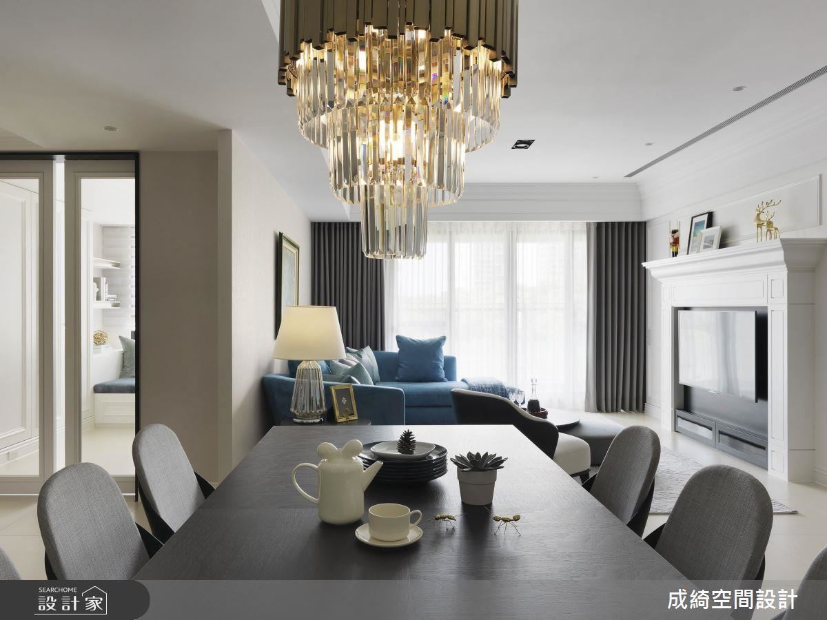 鳶尾花的藍串聯優雅大宅！體會一家四口的新古典風範