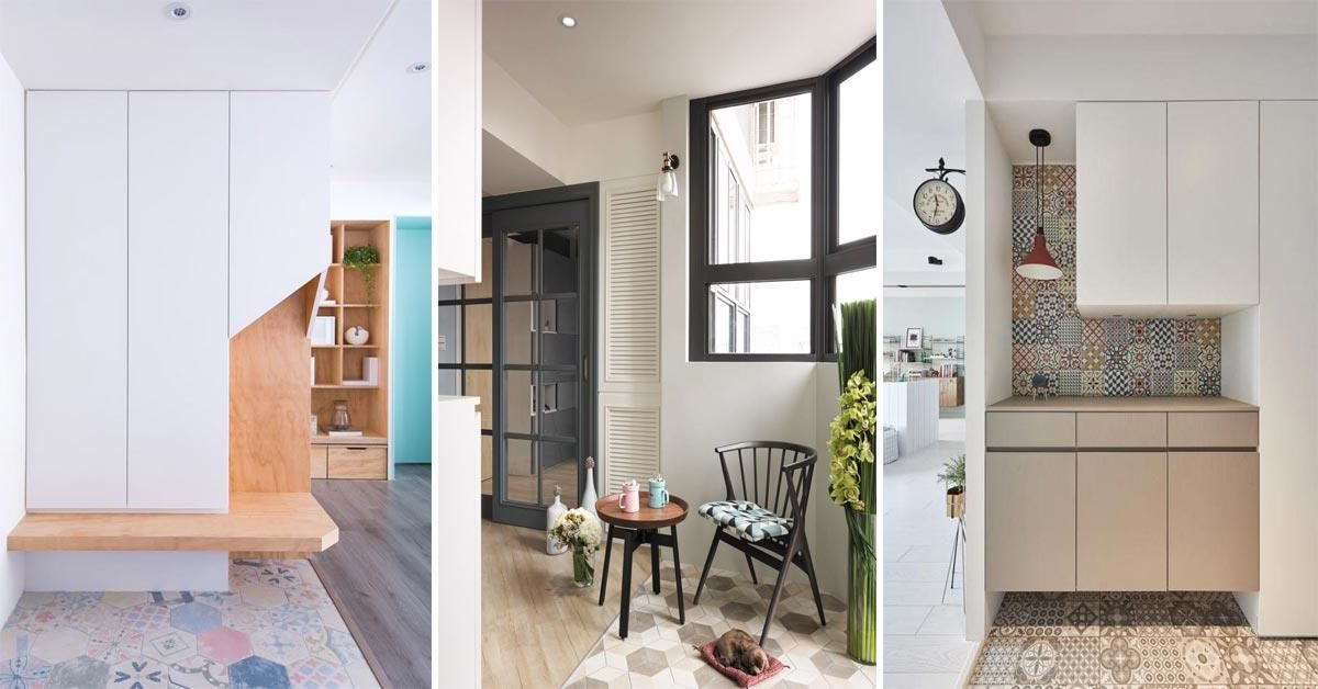 一打開大門，就讓你驚呼連連～超高顏質的 12 款「花磚玄關」設計！