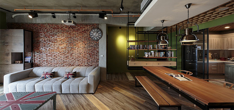 新竹 46 坪兩人世界的開放式工業風公寓