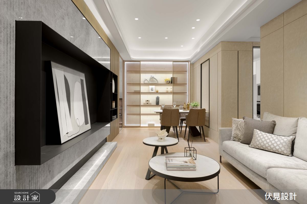 漫舞當代優雅家屋！異材質拼接與燈帶迷人相會，格柵立面形塑美學律動