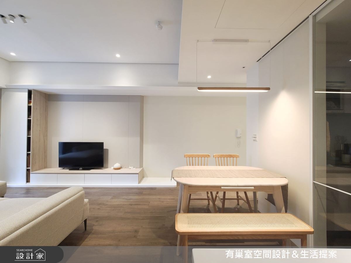 25坪預售屋淺色系清新風格，明亮舒適與高效收納創造開闊感的家