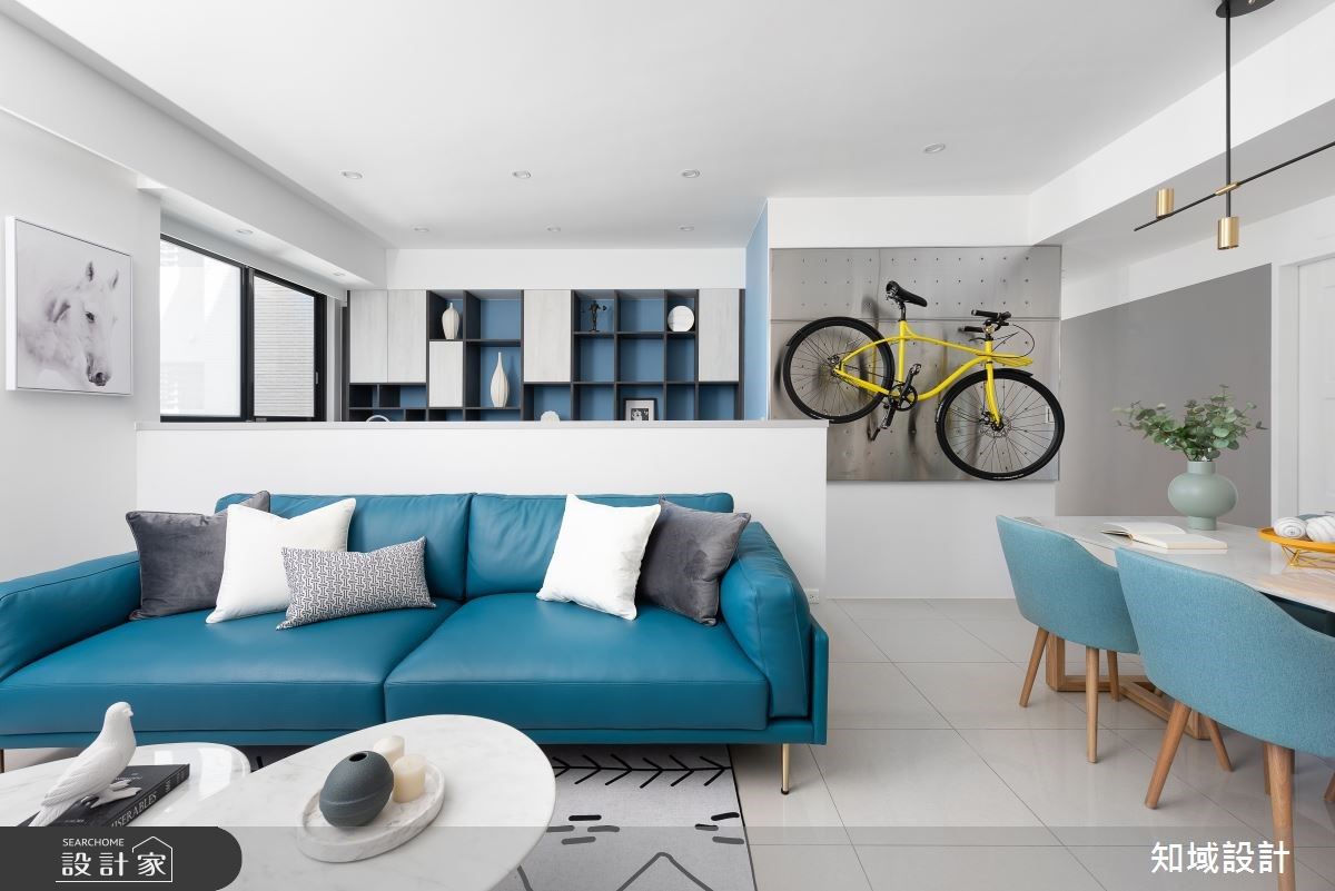 藍天白雲系北歐風！30坪粉藍、湛藍、灰藍的純白美宅