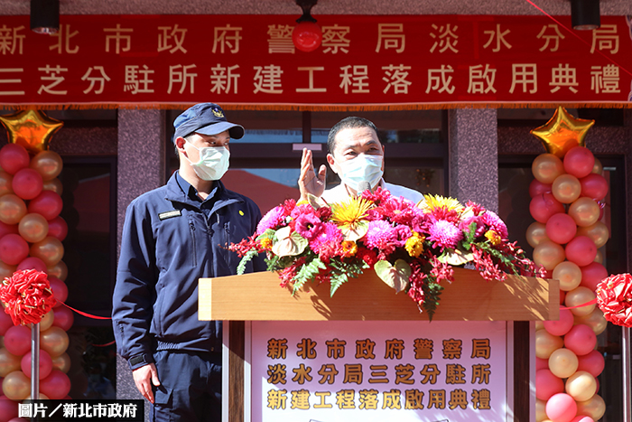 三芝警察分駐所 融入櫻花設計