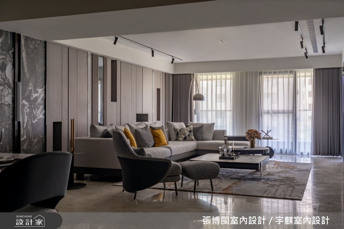 創造沈穩大器的低彩度視野！超越百坪的現代風豪宅，帶來與眾不同的生活...