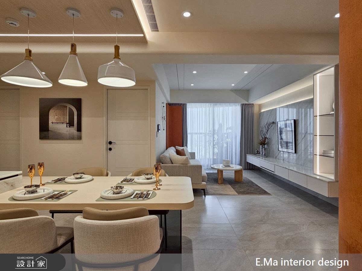 溫柔莫蘭迪與異材質的協奏曲！處處展現高端訂製的細膩，成就43坪現代優...